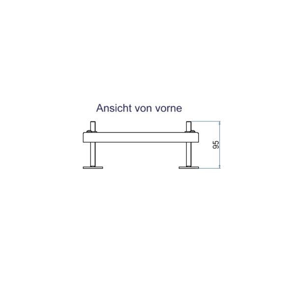 Produktbild UBD 130 165  -  Aufstock-Rahmen aus SVZ inkl. 95mm Nivellierschrauben zu UBD 100 und 130